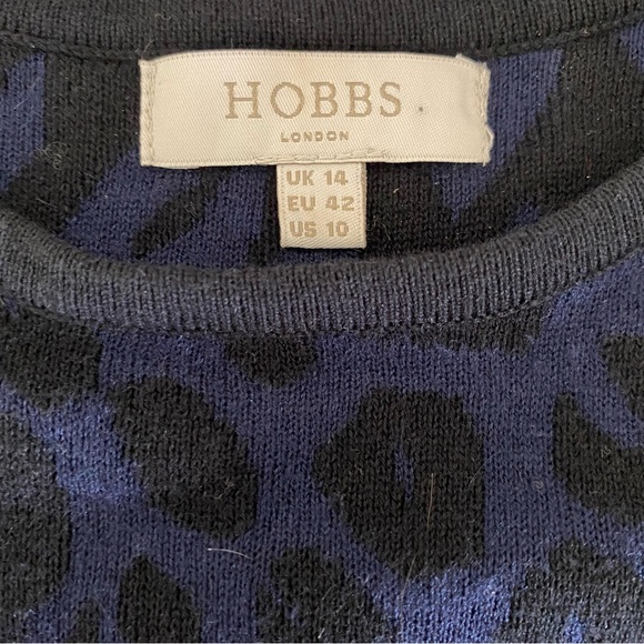 HOBBS London Cashmere blend Leopard Knit Sweater Dress - Picture 5 of 13